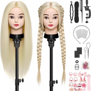 tete a coiffer pro blonde et ses accessoires