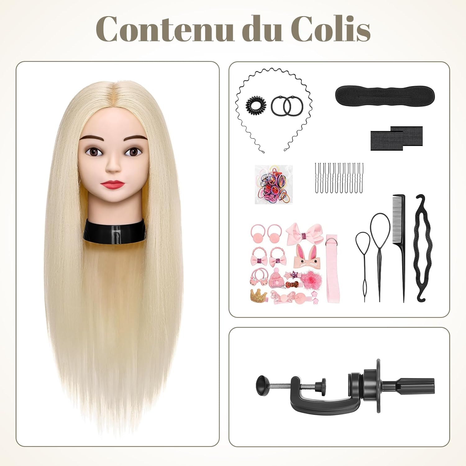 Tête à coiffer pro blonde – Image 3